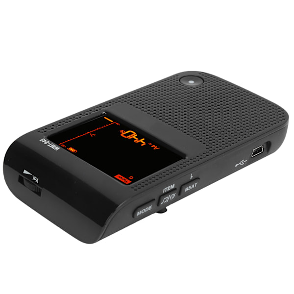 Elektrisk metronom tuner, uppladdningsbar, exakt, universell för gitarr, piano, fiol WMT‑248Black