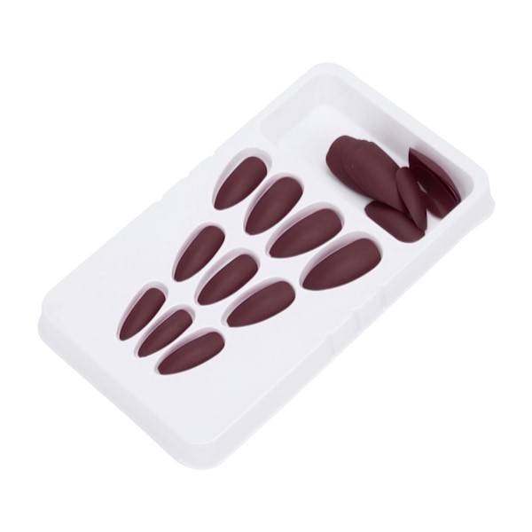 24 stk. Matte Falske Negle Fuld Dækning Falske Negle Tip Manicure Værktøj til Kvinder og PigerF143
