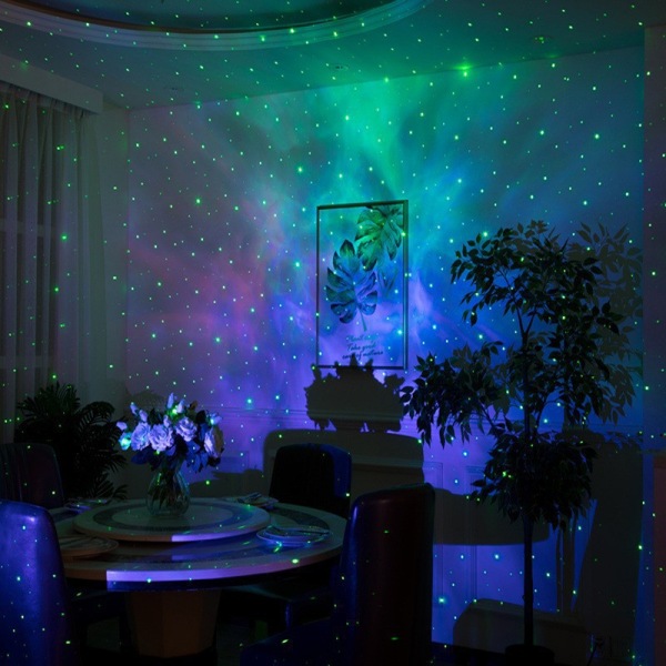 Stjerneprojektorlys, LED-nattelys, Galaxy Nebula-loftprojektorlampe, med fjernbetjening og timer, til børne- og voksensoveværelsesfest, den bedste gave