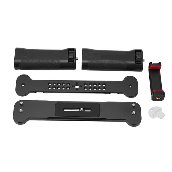 Universal Dobbelt Håndholdt Greb Stabilisator Filmmaking Vlogging Etui Smartphone Video Rig til Actionkamera