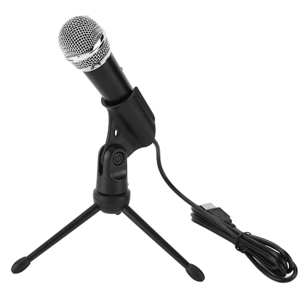 Kondensatormikrofon Kit med stativstativ USB-kontakt Inspelning Liten mikrofon med kabelutrustning