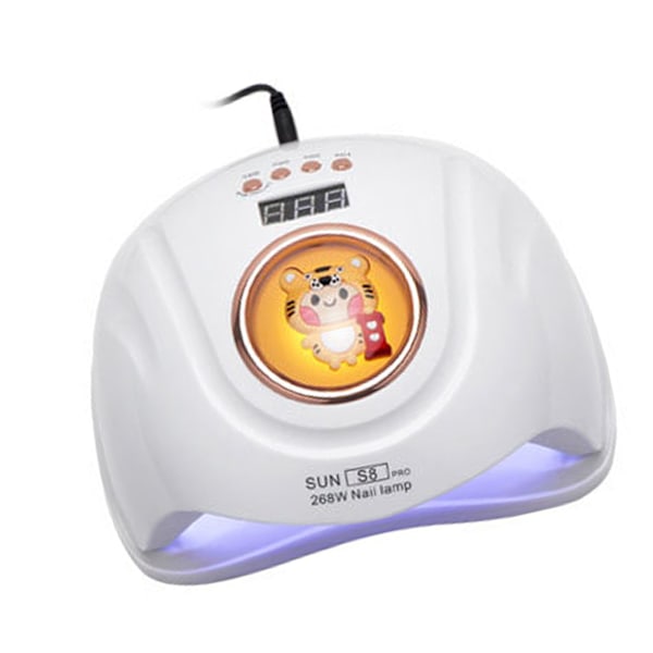 UV-nagelgellampa Snabbhärdande 268W 4 Timers LED-display 57 st lampchips Intelligent Sensor Cartoon Nail Art Light