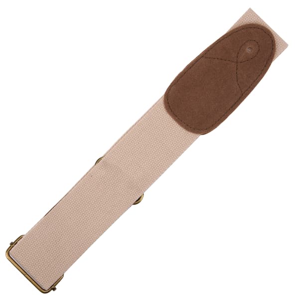 Gitarrrem i bomullsflanell, justerbar, retro-stil, bred axelrem, khaki