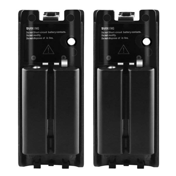 För Nintendo Wii U Dual Remote Controller Laddare Laddningsstation + 2x laddningsbart ersättningsbatteripaket Tillbehörspaket, svart