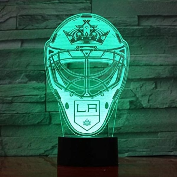 Akryl Lampe Rugby Hjelm 3D Nattlys Nyhet Gaver 7 Farger Skiftende Led Skrivebord Bordlampe for Gutter Gaver
