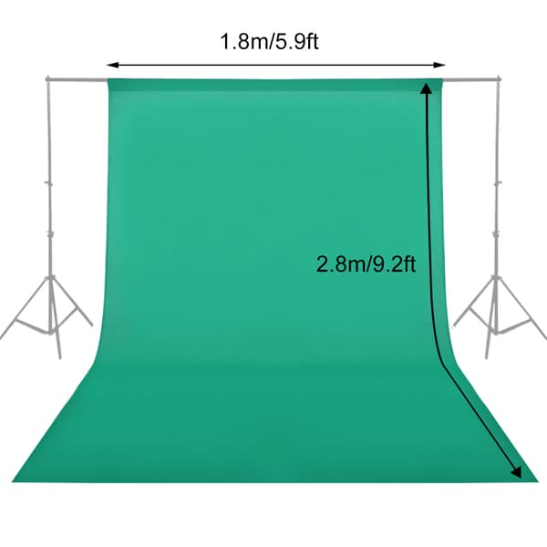 1,8*2,8m/5,9*9,2ft Fotografi Chromakey Baggrund Studio Bomuld Stand Baggrund Grøn