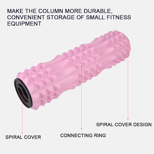 Hul yoga skumrulle muskel smerte tretthet lindring fitness skum massasje kolonne (45cm rosa)