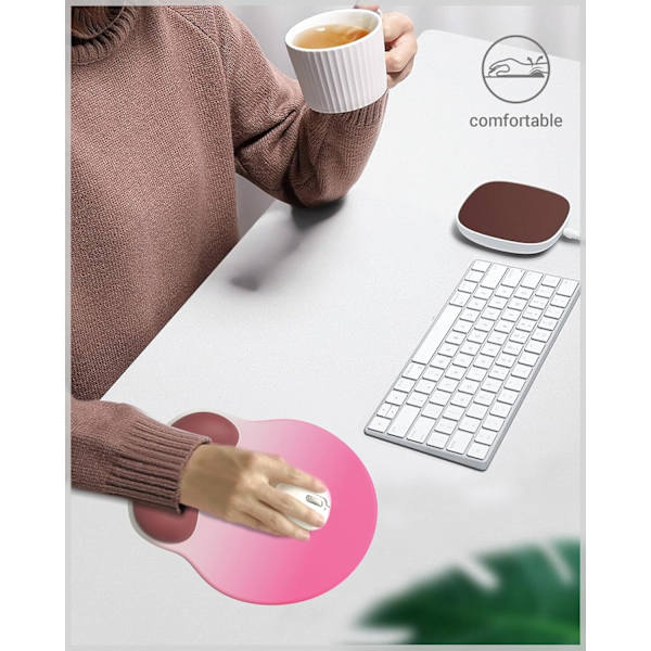 Ergonomisk Musematte med Håndleddstøtte, Komfortabel Musematte Håndleddstøtte, Lindrer Håndleddssmerter Gel Musematte, Sklisikker Gummisokkel Musematte