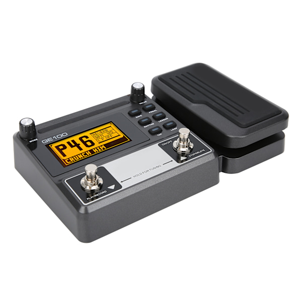 Gitar MultiEffects Pedal med 180 s Loop Recording Touch High Light LCD Display
