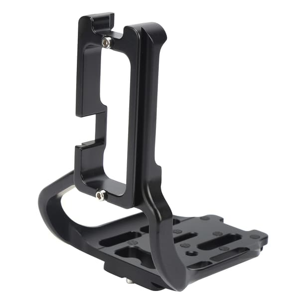 Aluminiumslegering Quick Release Plade Vertikal L-beslag Sort til Canon 5D3 SLR-kamera