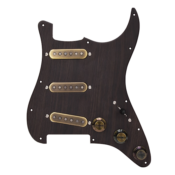 Förladdad SSS Humbucker Pickguard Pickups Set med Back Plate för Elgitarrdelar