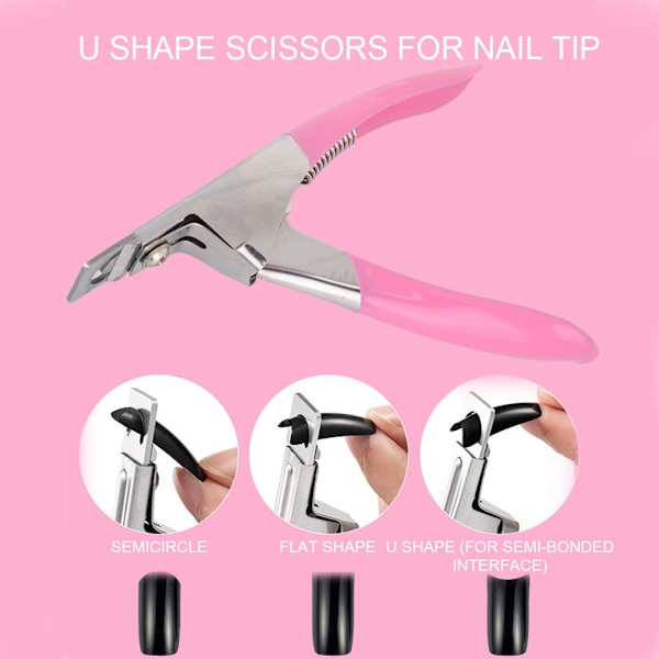 100 st/låda Konstgjorda nagelspetsar Nagelklippare Lim Nagelfil Nagelkonst Manikyrset KitTyp C