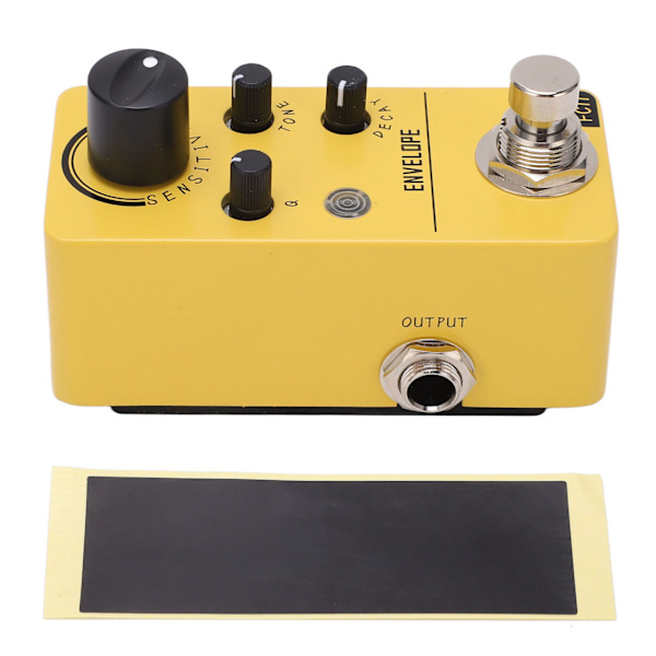 Gul liten elektrisk gitarr effektpedal varm naturlig dynamisk simulerad mini bas effektpedal ersättning