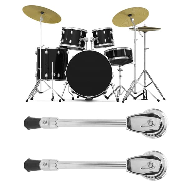Par Basstrommeben med Fast Braket Anti-Rust Stabil til Slagtojsinstrument
