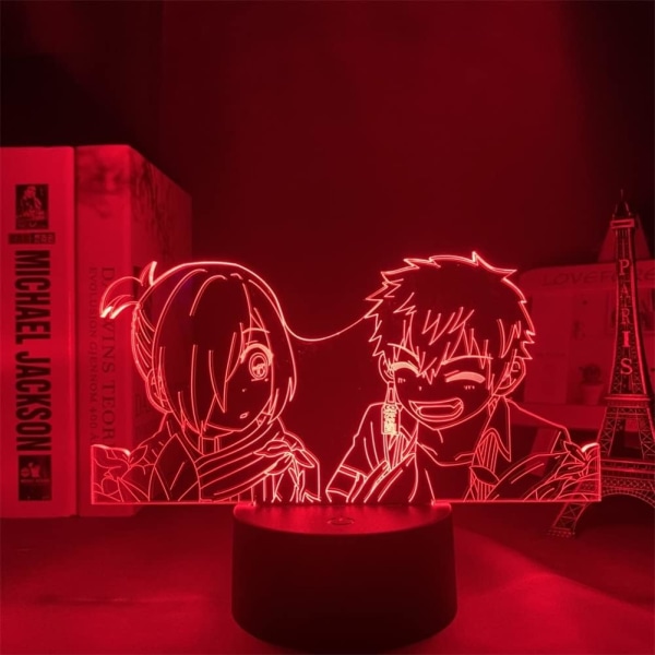 USB/batteridrevet 7/16 fargeskiftende 3D LED-nattlys Toilet-Bound Hanako-kun Anime Illusion Lamp Barnas soverombelysning Manga Ornament Gaver