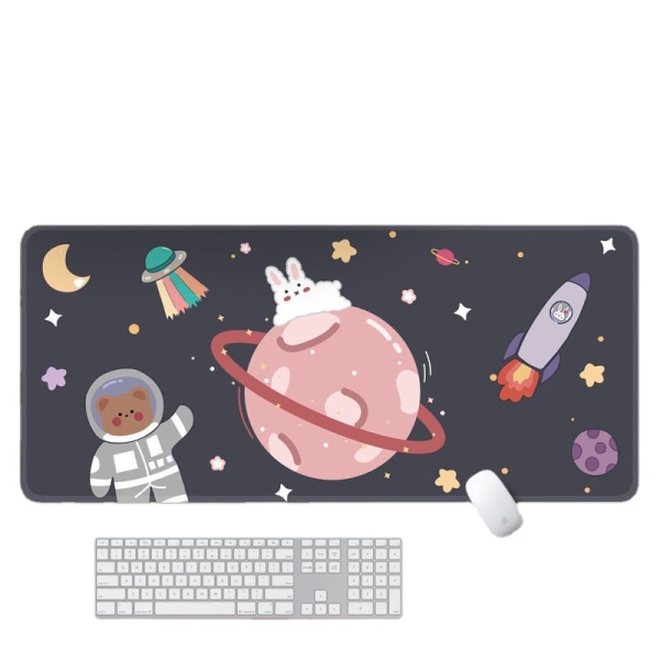 Kawaii desk pad, cute mouse pad, large gaming table mouse pad cartoon keyboard pad，300*700*3mm