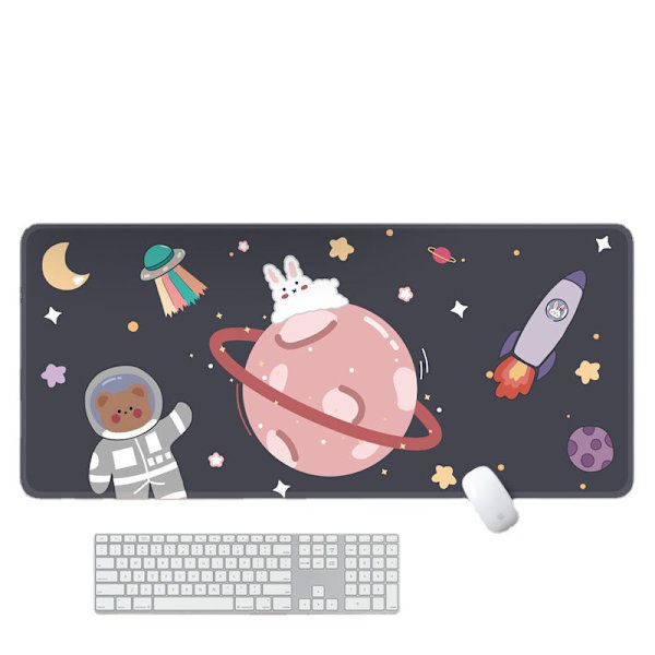 Kawaii skrivbordsunderlägg, söt musmatta, stor spelbordsunderlägg tecknad tangentbordsunderlägg，400*900*3mm