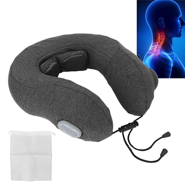Oppblåsbar nakkemassasje pute Cervical Spine U-formet pute Multifunksjonell elektrisk nakkemassasje
