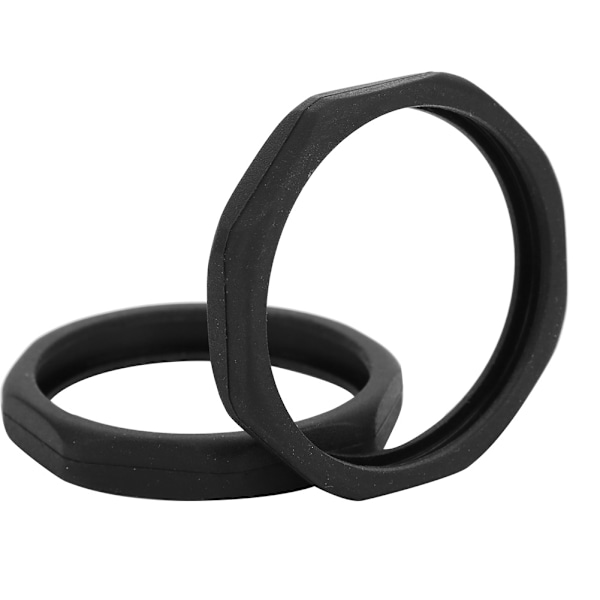 5 stk. mikrofon anti-slip rulle ring sort blød silikone beskyttelse hale cover (sort)