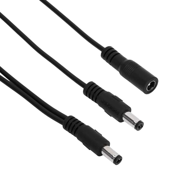 Holdbar guitar effektpedal strøm 1 til 5 splitter patch kabel tilbehør (lige)