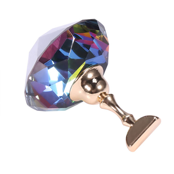 Magnetisk negletip øvelsesstand base legering holder neglekunst display farverige diamant krystal