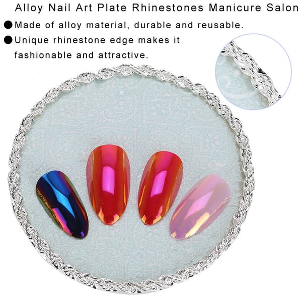 Legering nagelkonstplatta strass manikyr salong displayställ rackbräda(8)