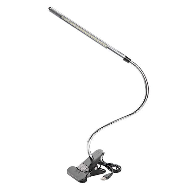 Bärbar USB LED-klämma bordslampa justerbar skrivbordslampa för tatuering/manikyr/smink svart