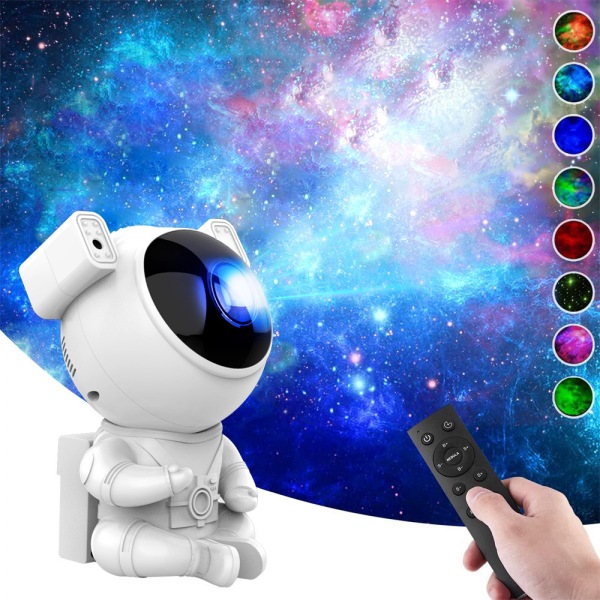 Astronaut Galaxy Projektor,Nebula Star Nattljus Projektionslampa, med Timer och Fjärrkontroll, för Rum Dekoration Födelsedag Julgåva