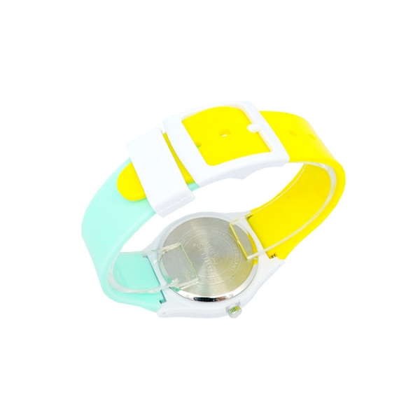 Färgglada klockor för pojkar och flickor, tonåringar, studenter, mjukt silikonarmband (ljusgrön)