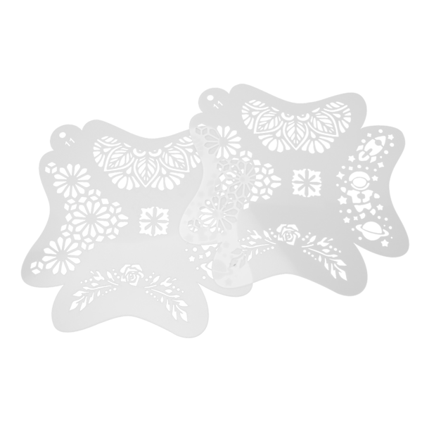 2 stk. Ansigtsmaling Skabeloner Hult Design Ansigt Krop Maling Skabeloner Ansigt Sporing Skabeloner Skabeloner til Kropskunst Maling