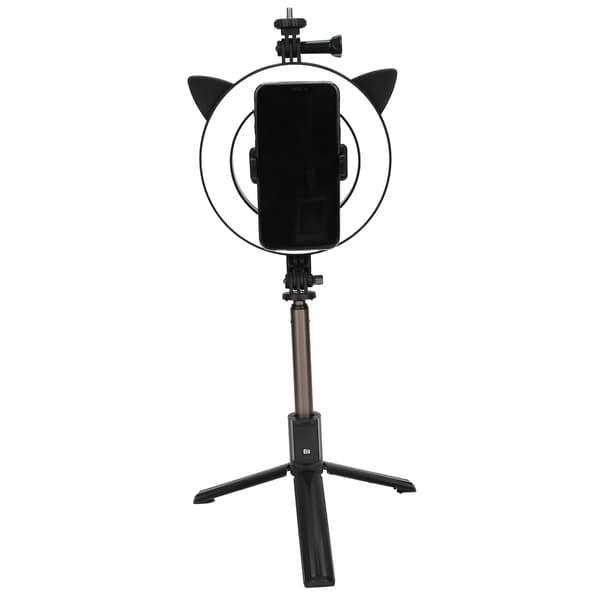 LED-fylllys Bluetooth Live Streaming Selfie Ring Light Bærbar Sminke Dimbar Lys