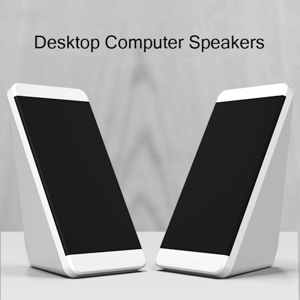 USB-anslutna datorhögtalare 1 par PC Elevation Angle Horns för bärbar dator stationär bokhyllehögtalare kraftfull vit ljudförstärkare