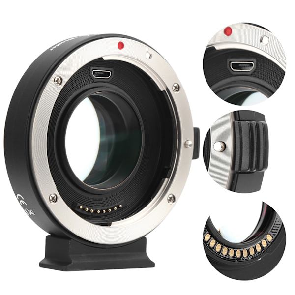 YKEASU AEF‑MFT Booster 0.71X Fokal Reducer Objektivfäste Adapter för Canon EF Objektiv till M4/3
