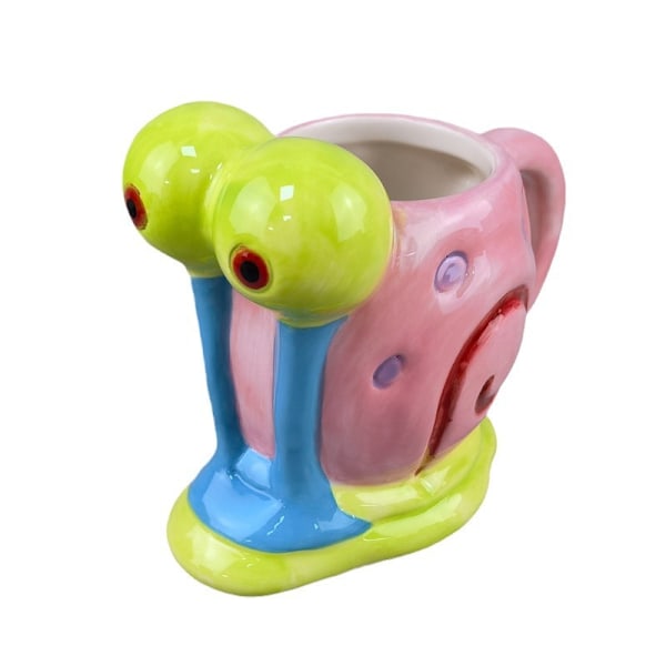 Liten snigel Silver Buffalo SpongeBob SquarePants 3D skulpterad keramisk mugg, mugg, barnvattenkopp, julklapp 400 ml (13 oz)