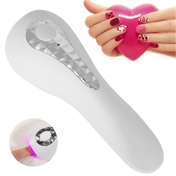 Nagelgel härdande ljusmaskin handhållen USB uppladdningsbar rött ljus nagellack torkande lampa