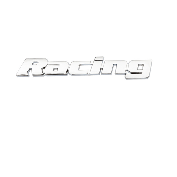 Bil bagagerum side fender bagklap 3D - Racing Metal Logo [Sølv] DHN-178 (En pakke)