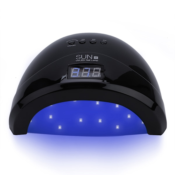 48W UV LED-lampe til negle - Dobbelt lyskilde - Gel Polish-lampe - Sort