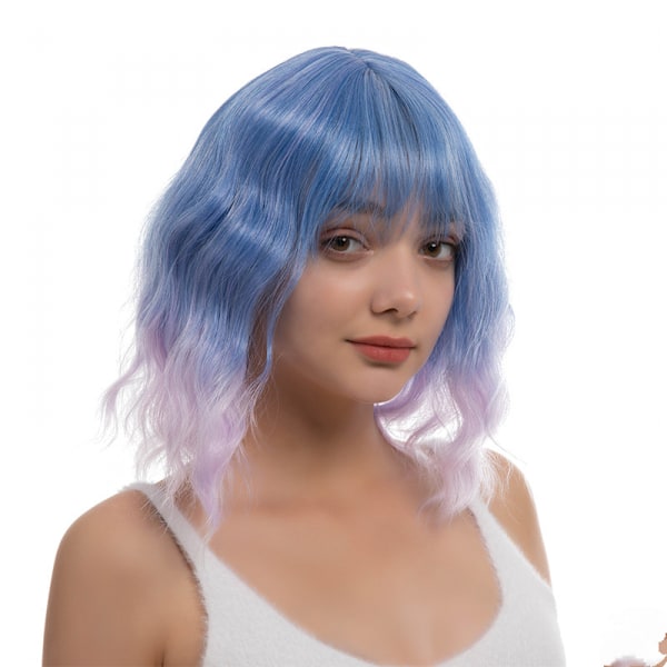 Lyhyet Bobo-peruukit Ilma-Poninhäntä, Naisten Peruukki Löysä Aaltoileva Synteettinen Cosplay-Peruukki Tytölle, Pukuperuukki