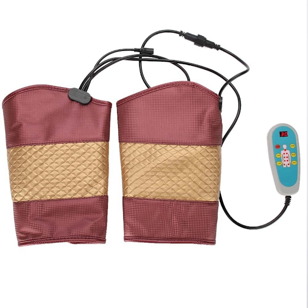 Elektrisk värmande knäskydd infraröd vibrationsbandage massage terapi benmassageapparat
