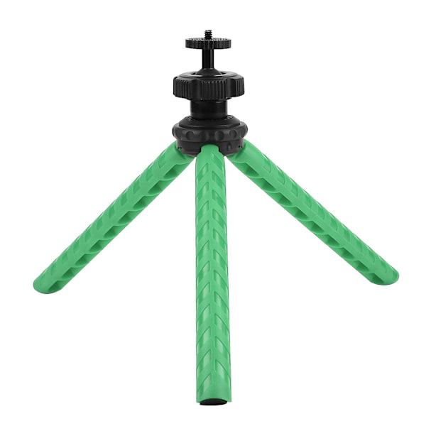 Mini hopfällbar lätt telefonklämma Octopus Tripod Slefie Stick för telefon actionkameror (grön)