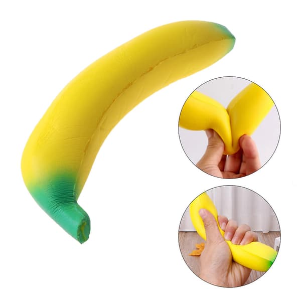 Simulerad banan Squishy leksak Långsam stigande kläm stress dekompressionsdocka