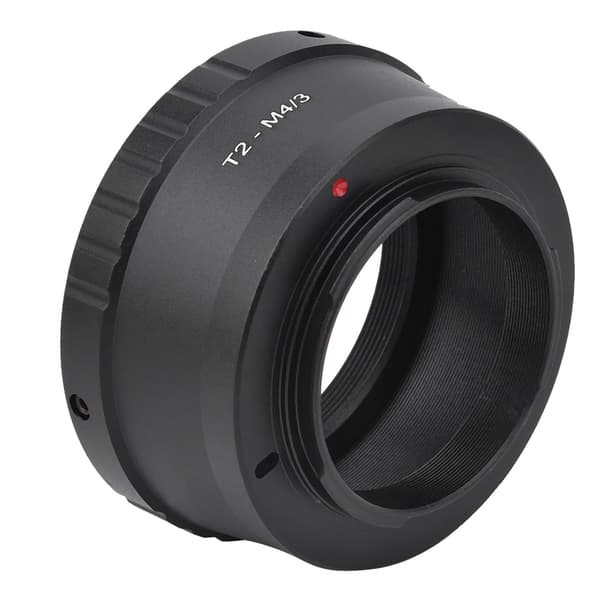 T2-M4/3 Sort aluminiumslegering adapterring til T2-monteringsteleskop til Olympus M4/3-montering spejlløst kamera