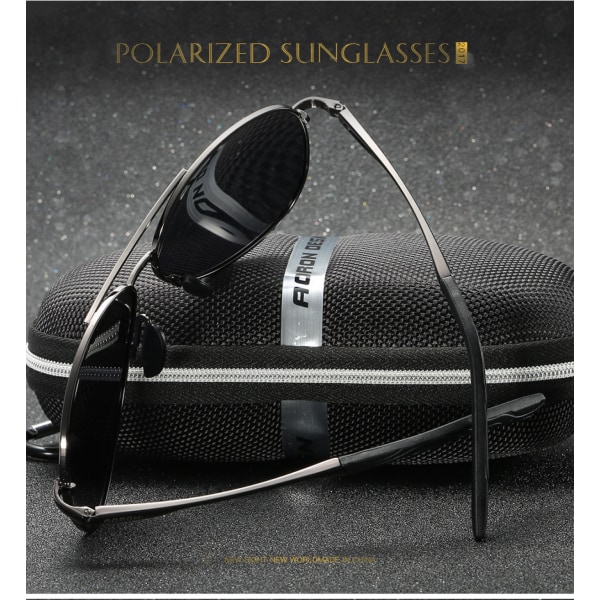 Klassinen Aviator-aurinkolasit miehille ja naisille, ajolasit, polarisoidut linssit, 100 % UV-suoja