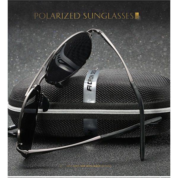 Klassiska Aviator solglasögon för män och kvinnor, solglasögon med polariserade linser, 100 % UV-skydd