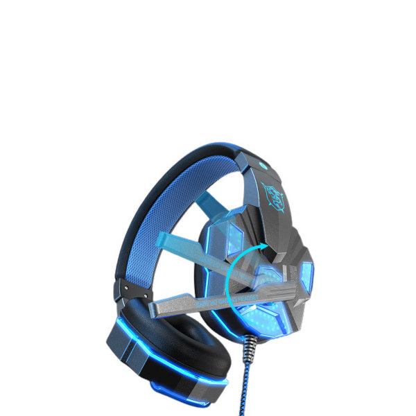 Gaming-upplyst Gaming Headset Headset PC USB Wired Gaming Headset med 7.1 Surround Sound Band brusreducerande mikrofon och RGB-lampor 50 mm Dr