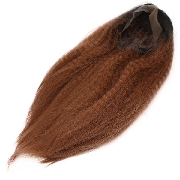 Brun Gradient Peruk för Kvinnor, Högtemperaturfiber, Lång Lockig, Trendig Syntetisk Peruk