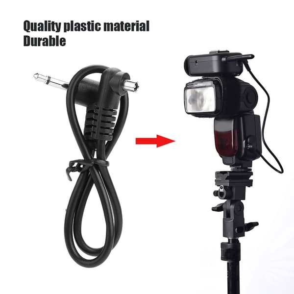 3,5 mm jackstik flash synkroniseringskabel med skruelås til han flash PC