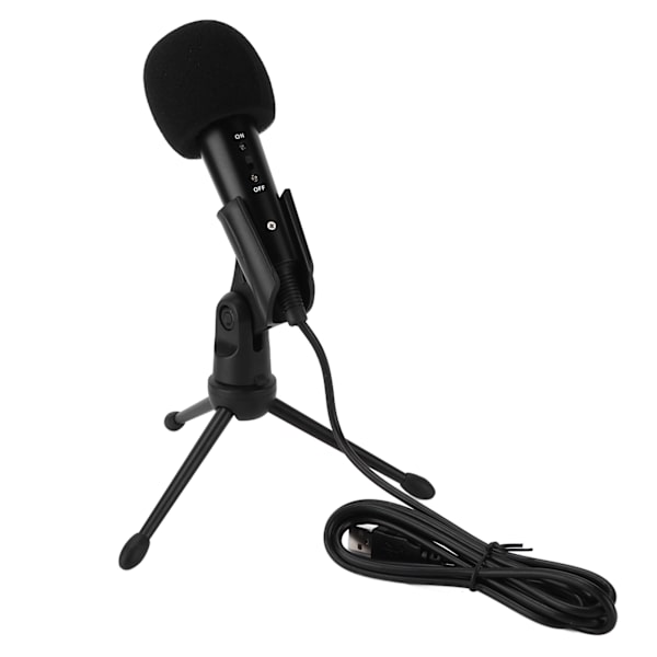 Kondensatormikrofon Kit med stativstativ USB-kontakt Inspelning Liten mikrofon med kabelutrustning