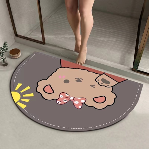 Pehmeä diatomimaa-imevä lattiamatto liukastumaton kylpyhuoneen jalkamatto nopeasti kuivuva liukastumaton matto, 31.5*20in, 80*50cm