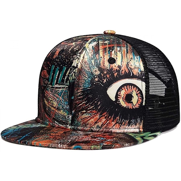 AVEKI Mesh Trucker-kepsar, utomhus Snapback Dad Hat, Hip Hop herr och dam justerbara basebollkepsar